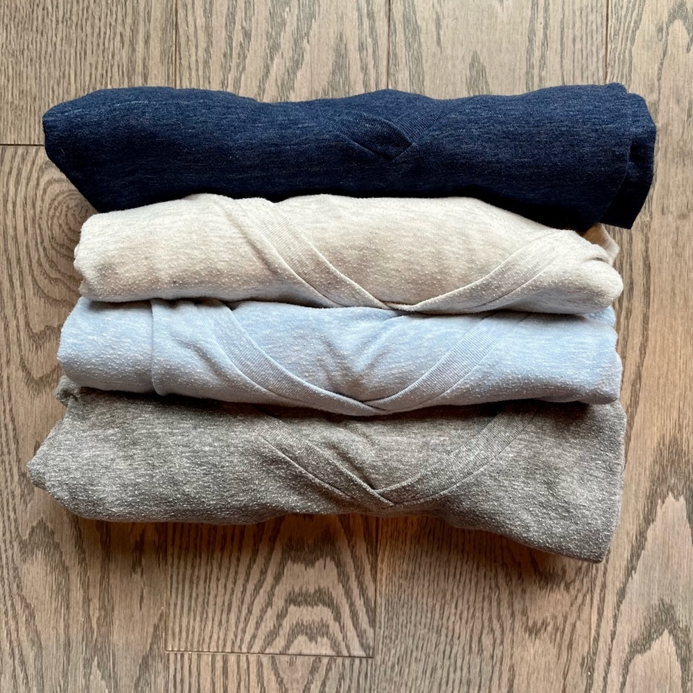 4 Bonobos made in USA v neck triblend tshirts set of 4